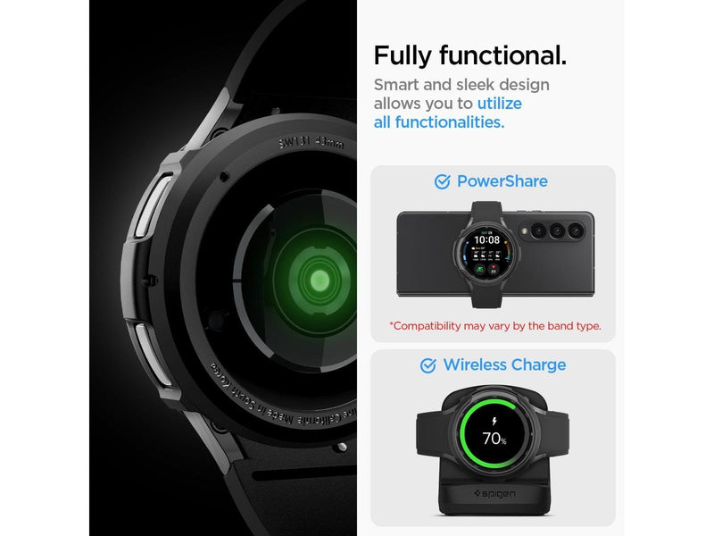 Spigen Liquid Air - matte black - Samsung Galaxy Watch6 Classic 43mm
