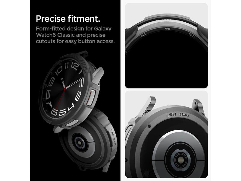 Spigen Liquid Air - matte black - Samsung Galaxy Watch6 Classic 43mm