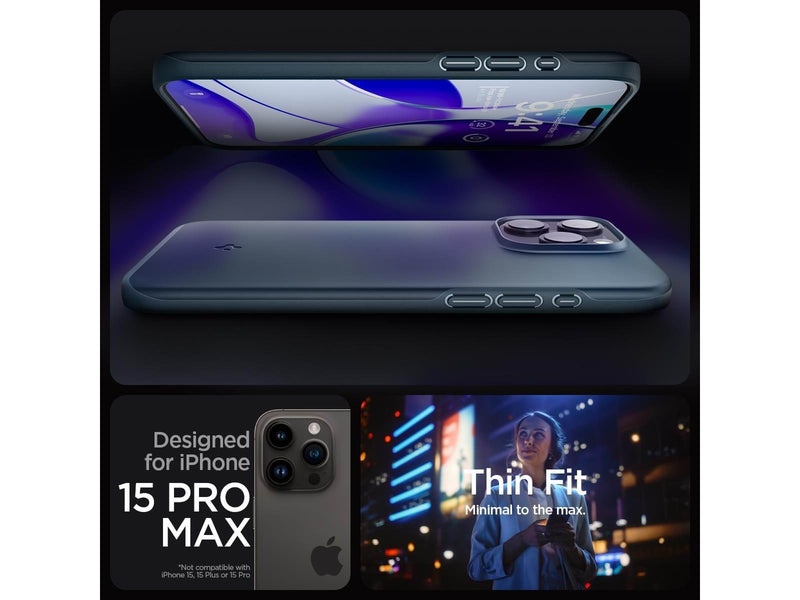 Spigen Thin Fit - metal slate - iPhone 15 Pro Max