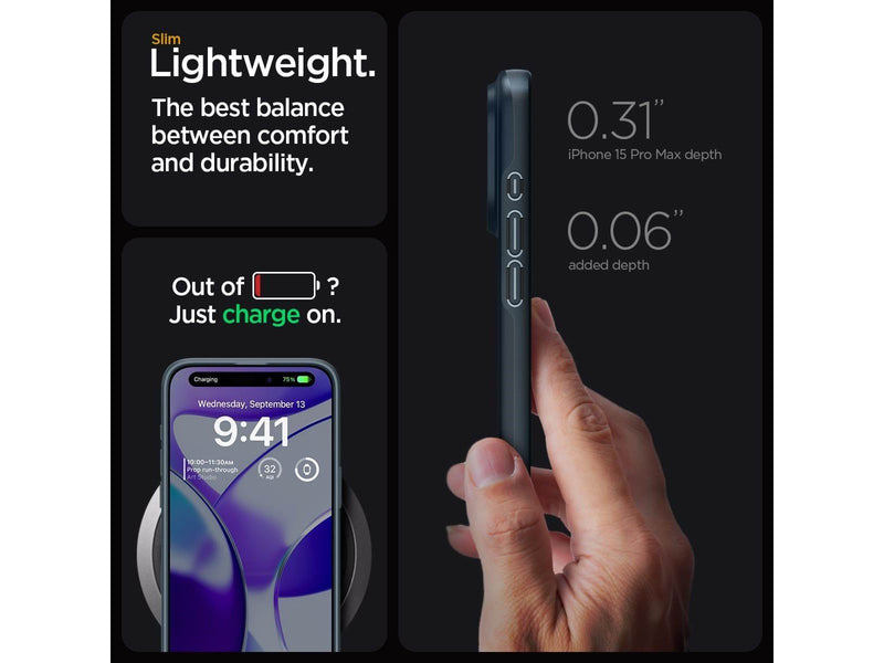 Spigen Thin Fit - metal slate - iPhone 15 Pro Max