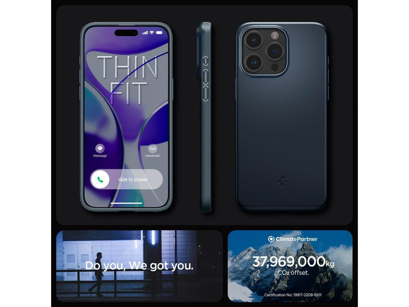 Spigen Thin Fit - metal slate - iPhone 15 Pro Max