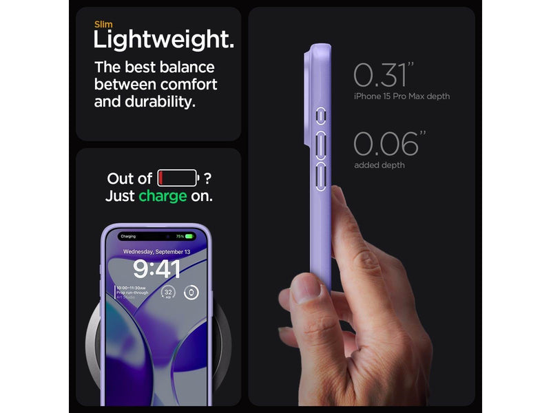 Spigen Thin Fit - iris purple - iPhone 15 Pro Max