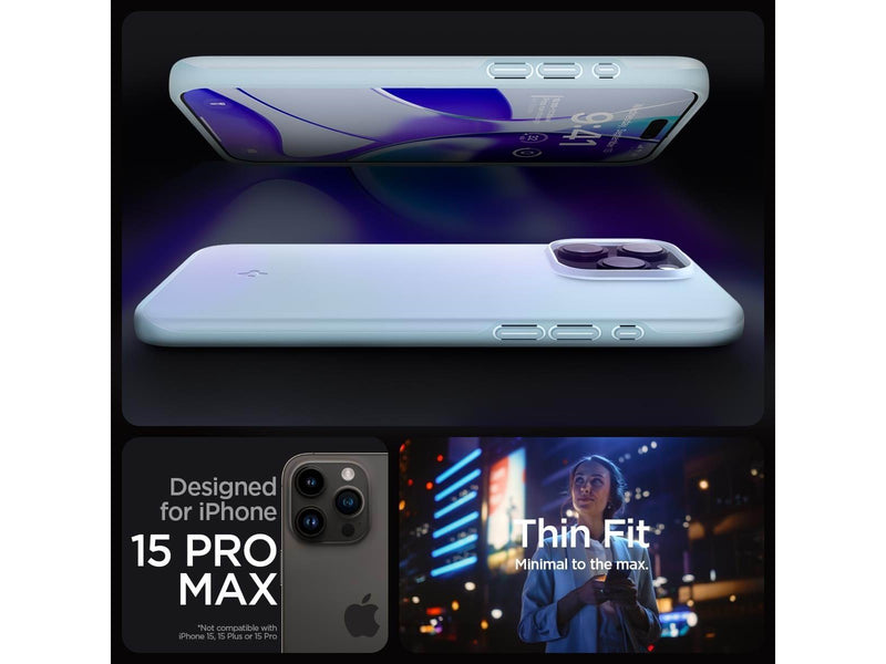 Spigen Thin Fit - mute blue - iPhone 15 Pro Max