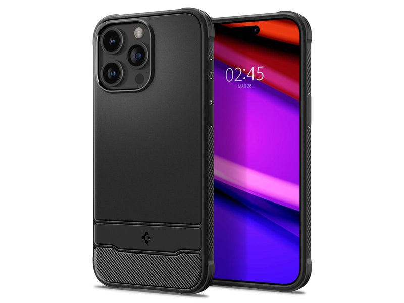 Spigen Rugged Armor MagSafe - matte black - iPhone 15 Pro Max