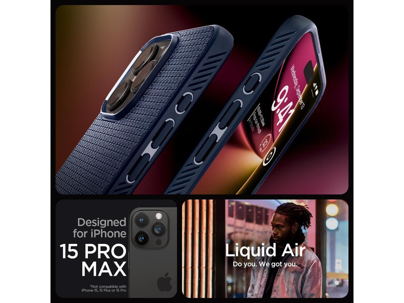 Spigen Liquid Air - navy blue - iPhone 15 Pro Max