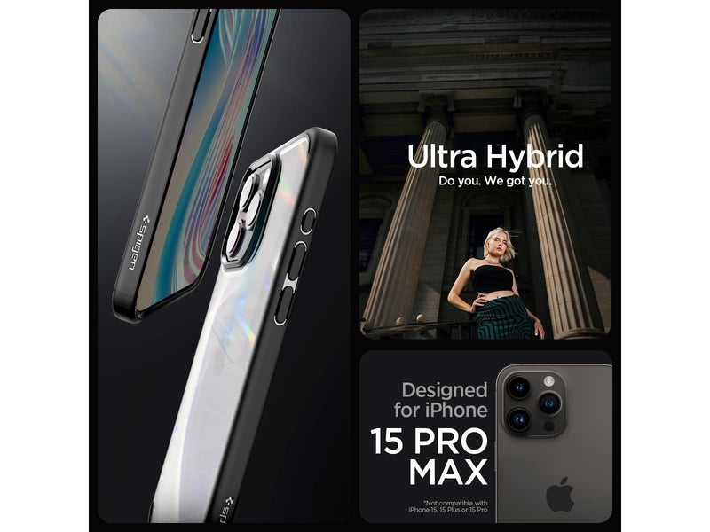 Spigen Ultra Hybrid - matte black - iPhone 15 Pro Max