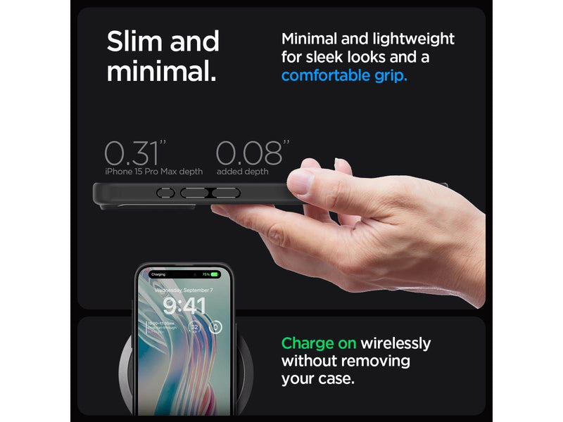 Spigen Ultra Hybrid - matte black - iPhone 15 Pro Max