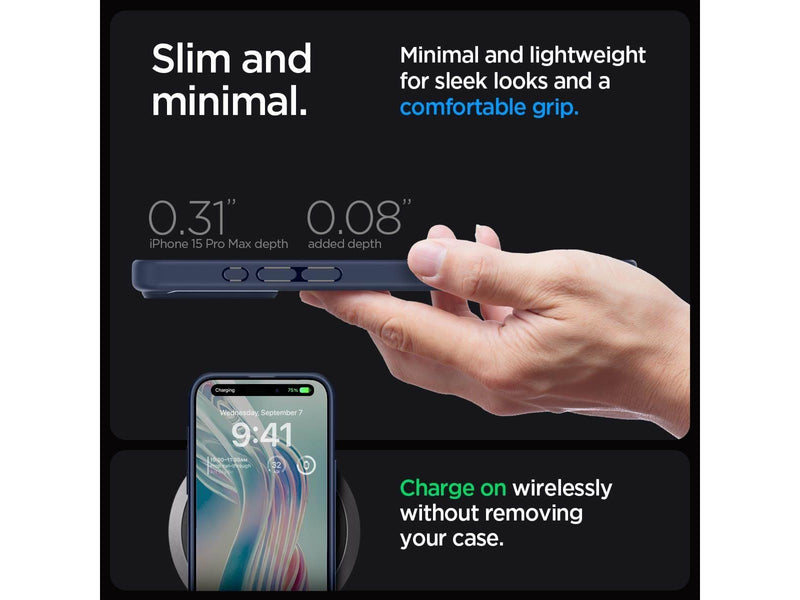 Spigen Ultra Hybrid - navy blue - iPhone 15 Pro Max