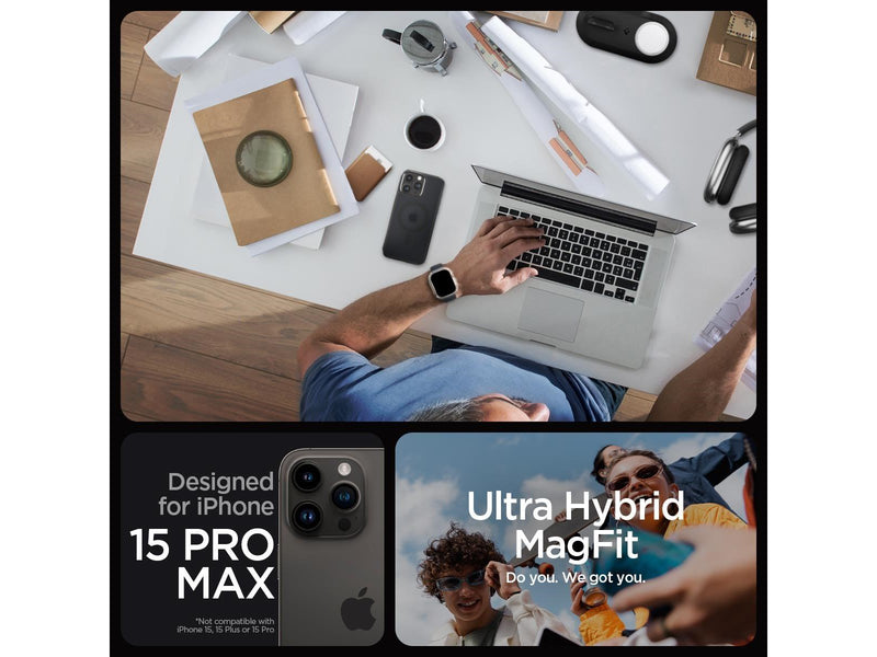 Spigen Ultra Hybrid MagSafe - frost black - iPhone 15 Pro Max