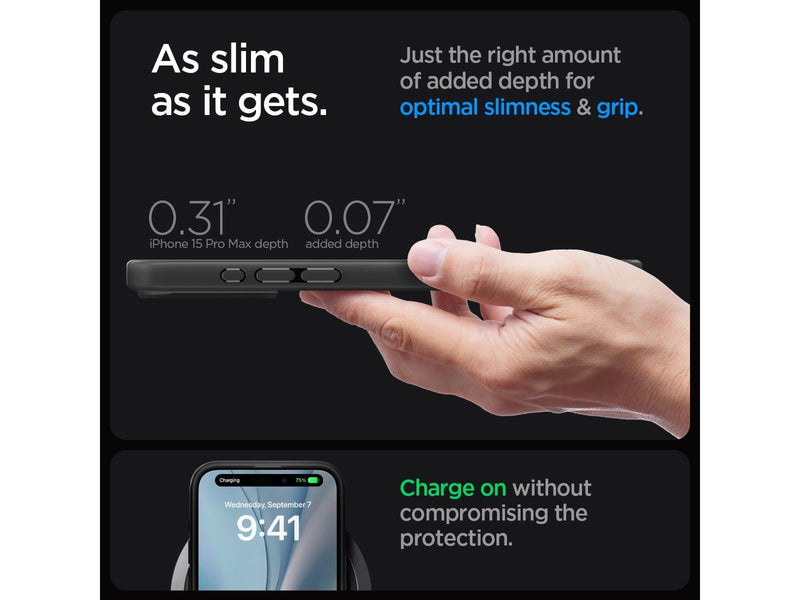 Spigen Ultra Hybrid MagSafe - frost black - iPhone 15 Pro Max
