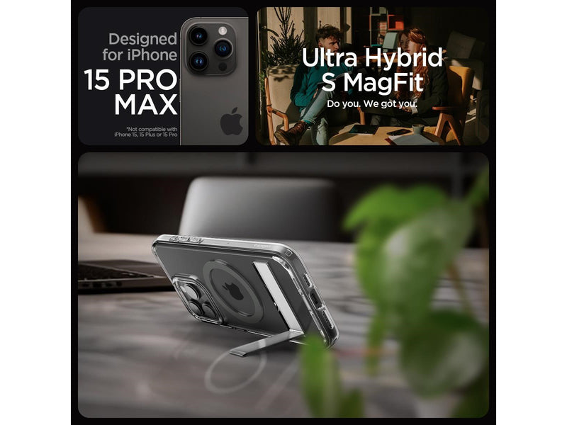 Spigen Ultra Hybrid S MagSafe - graphite - iPhone 15 Pro Max