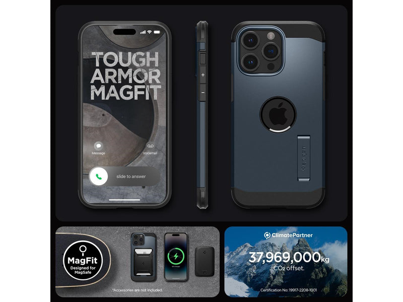 Spigen Tough Armor MagSafe - metal slate - iPhone 15 Pro Max