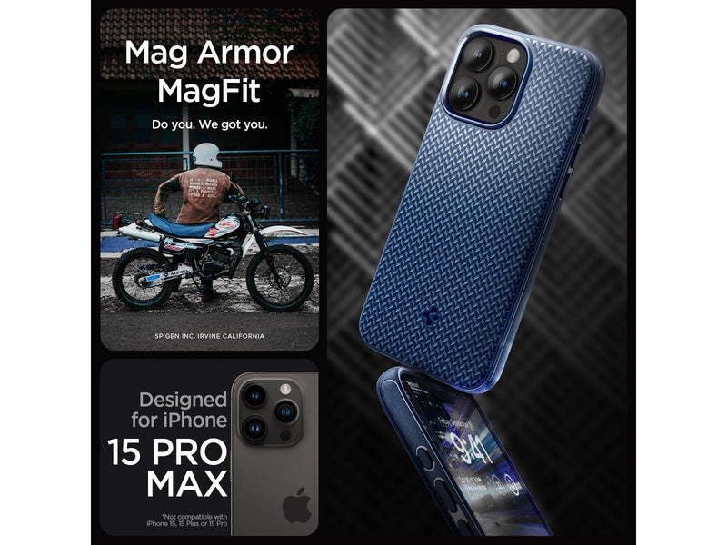 Spigen Mag Armor MagSafe - navy blue - iPhone 15 Pro Max