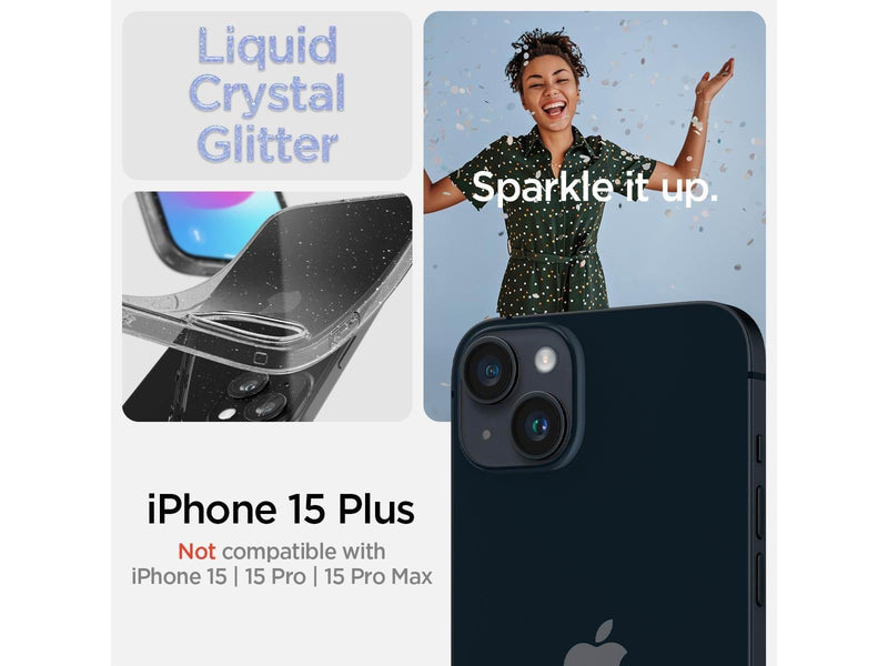 Spigen Liquid Crystal Glitter - crystal quartz - iPhone 15 Plus