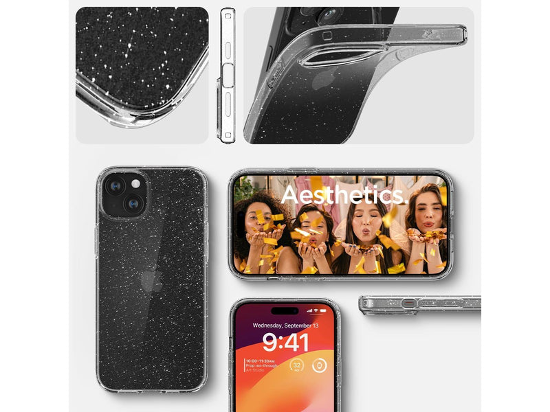 Spigen Liquid Crystal Glitter - crystal quartz - iPhone 15 Plus