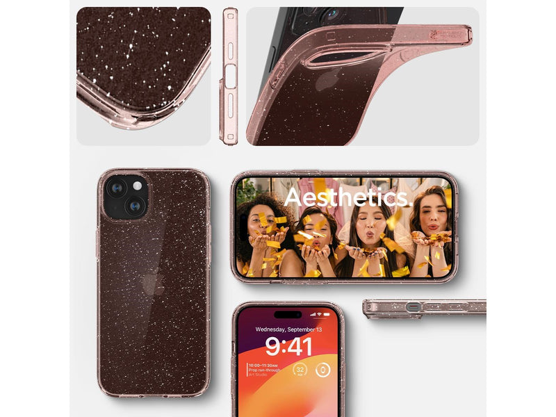 Spigen Liquid Crystal Glitter - rose quartz - iPhone 15 Plus