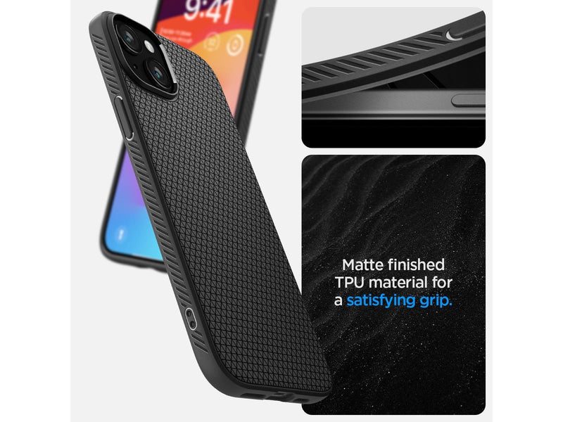 Spigen Liquid Air - matte black - iPhone 15 Plus