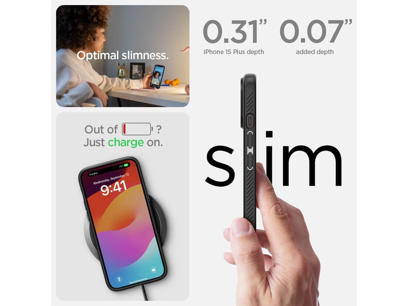 Spigen Liquid Air - matte black - iPhone 15 Plus