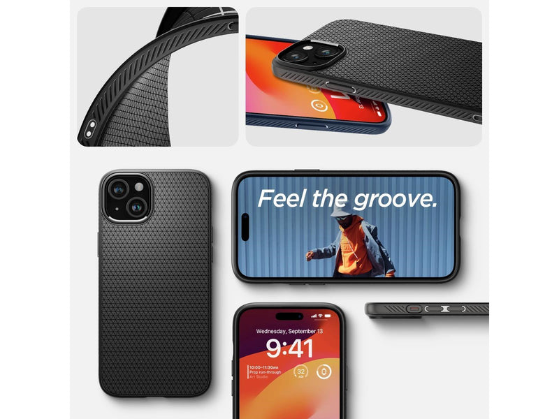 Spigen Liquid Air - matte black - iPhone 15 Plus