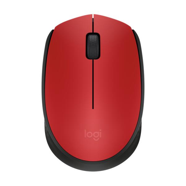Logitech M171 Maus (kabellos, rot)