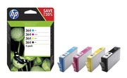 HP Original 364 Druckerpatronen 4er-Set schwarz, cyan, magenta, gelb 1.150 Seiten 15ml (N9J73AE)