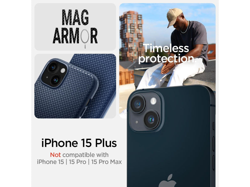 Spigen Mag Armor MagSafe - navy blue - iPhone 15 Plus