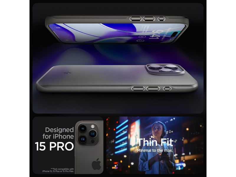 Spigen Thin Fit - gunmetal - iPhone 15 Pro