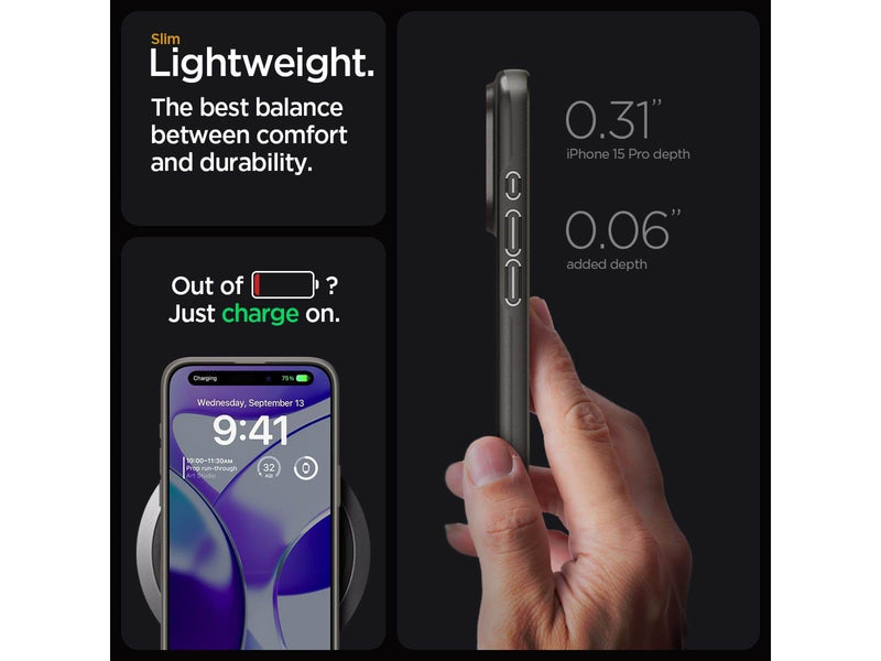 Spigen Thin Fit - gunmetal - iPhone 15 Pro