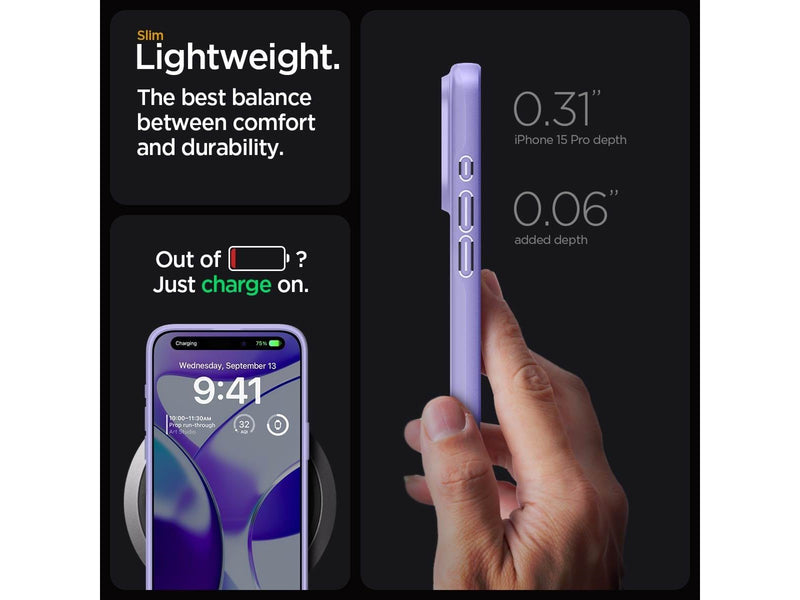 Spigen Thin Fit - iris purple - iPhone 15 Pro
