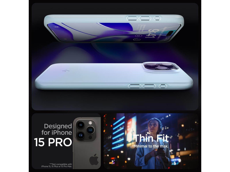 Spigen Thin Fit - mute blue - iPhone 15 Pro