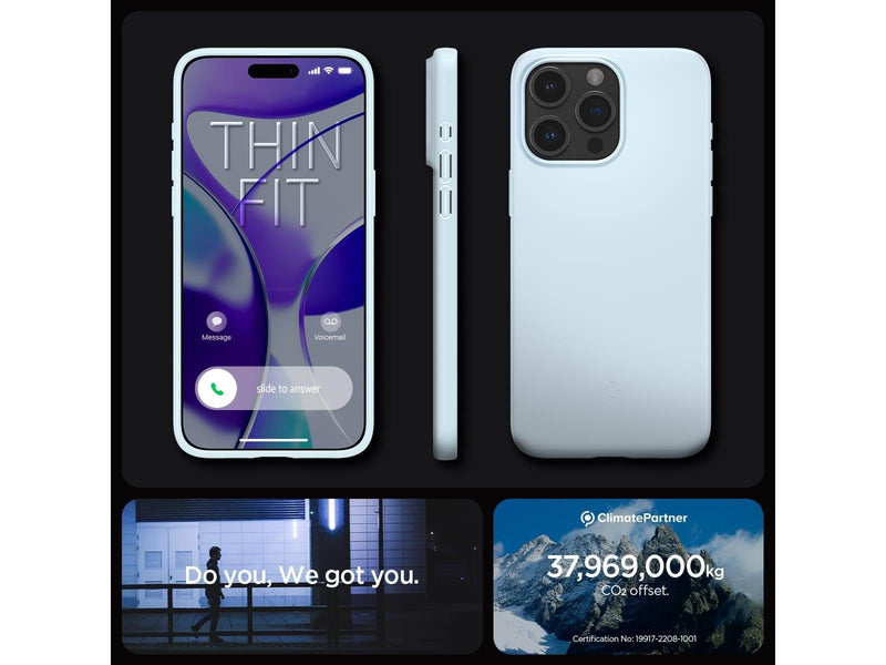 Spigen Thin Fit - mute blue - iPhone 15 Pro