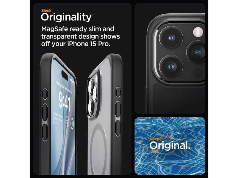 Spigen Ultra Hybrid MagSafe - frost black - iPhone 15 Pro
