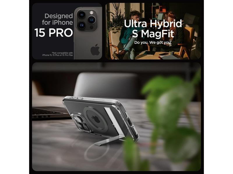 Spigen Ultra Hybrid S MagSafe - graphite - iPhone 15 Pro
