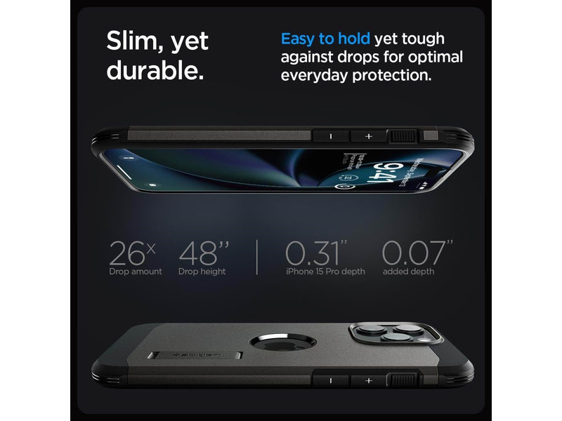 Spigen Tough Armor MagSafe - gunmetal - iPhone 15 Pro
