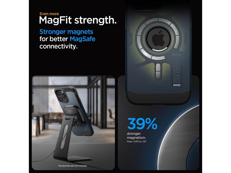 Spigen Tough Armor MagSafe - metal slate - iPhone 15 Pro