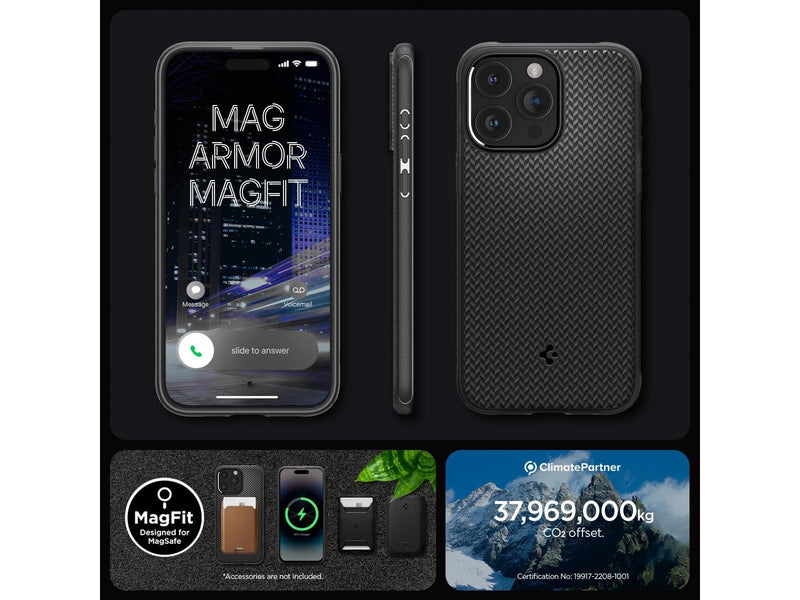 Spigen Mag Armor MagSafe - matte black - iPhone 15 Pro