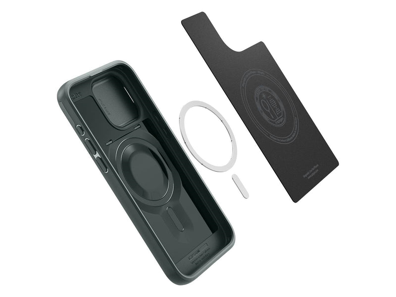 Spigen Optik Armor MagSafe - abyss green - iPhone 15 Pro