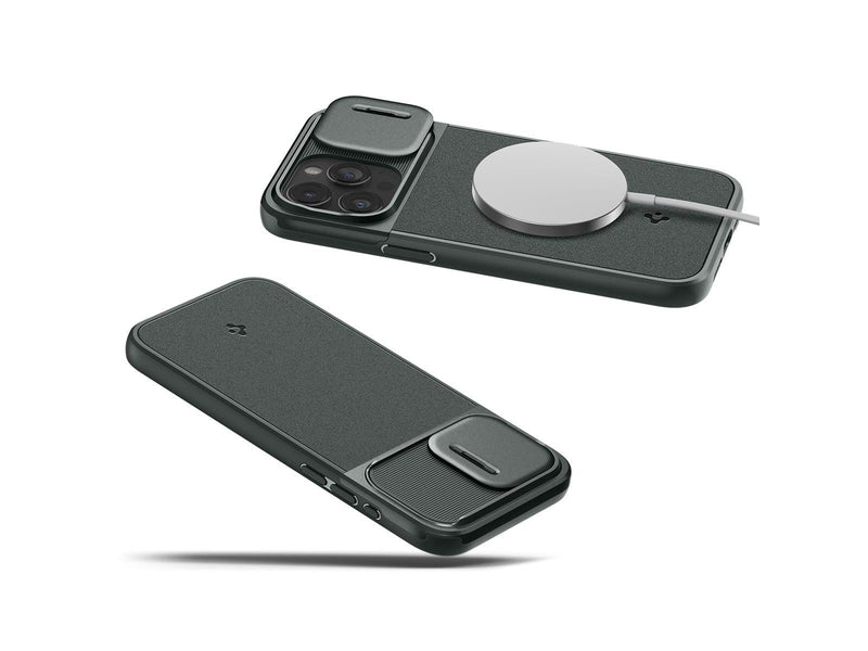 Spigen Optik Armor MagSafe - abyss green - iPhone 15 Pro