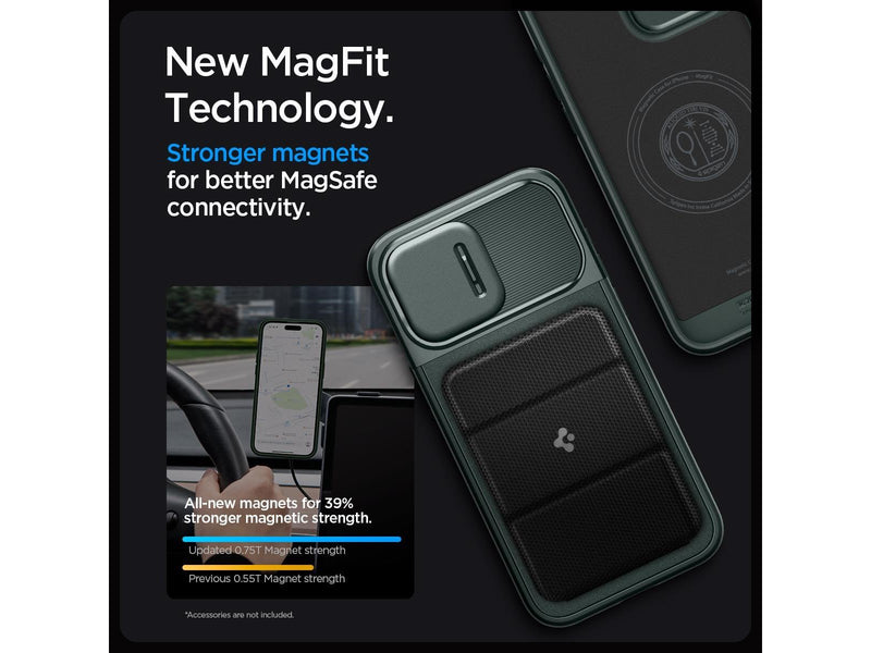 Spigen Optik Armor MagSafe - abyss green - iPhone 15 Pro