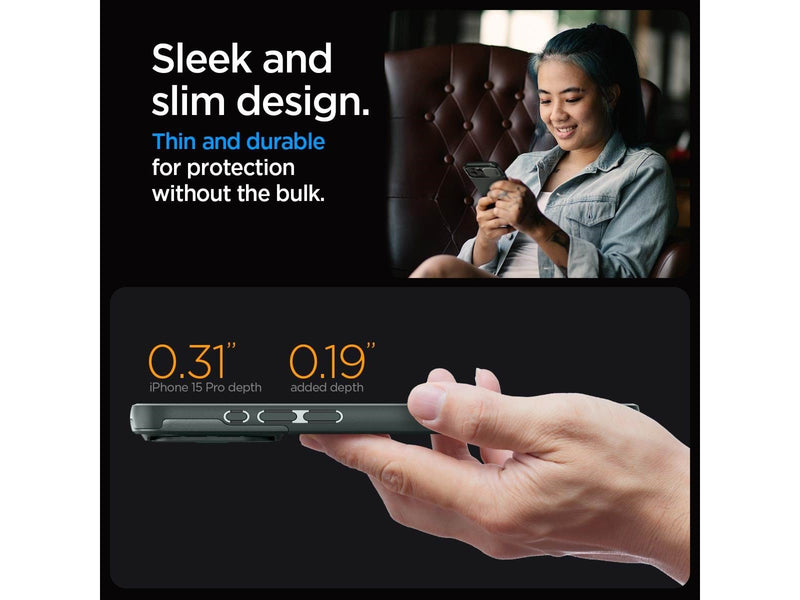 Spigen Optik Armor MagSafe - abyss green - iPhone 15 Pro