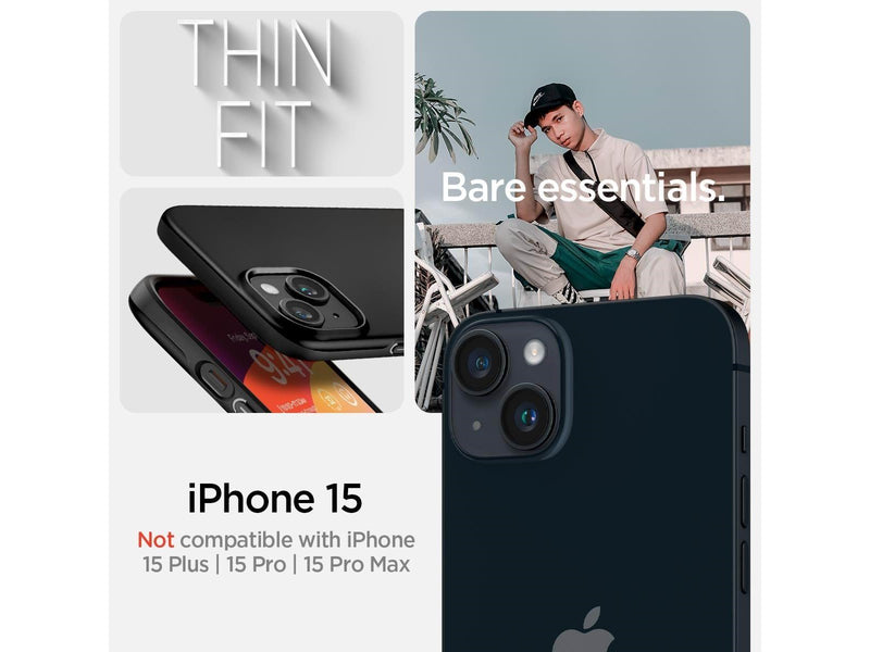 Spigen Thin Fit - black - iPhone 15