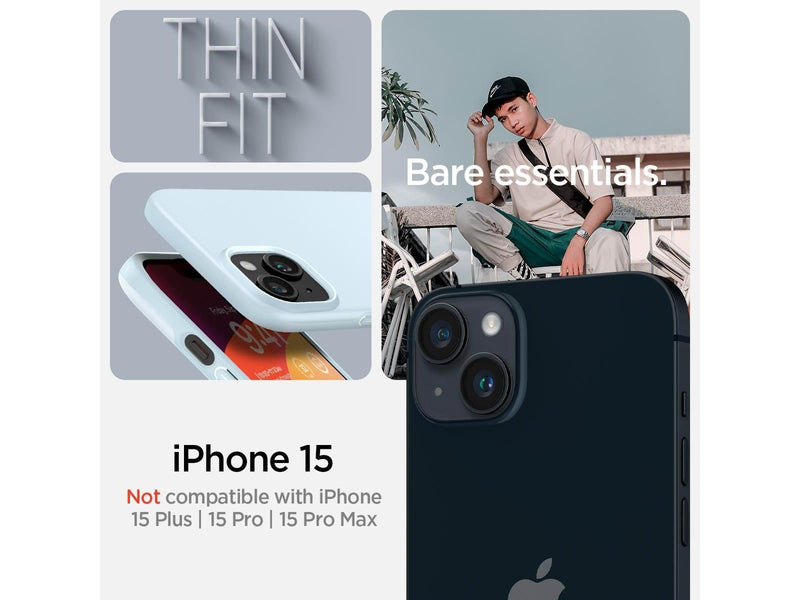 Spigen Thin Fit - mute blue - iPhone 15