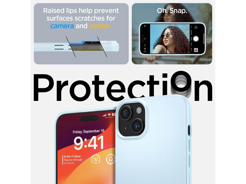 Spigen Thin Fit - mute blue - iPhone 15
