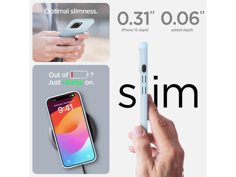 Spigen Thin Fit - mute blue - iPhone 15