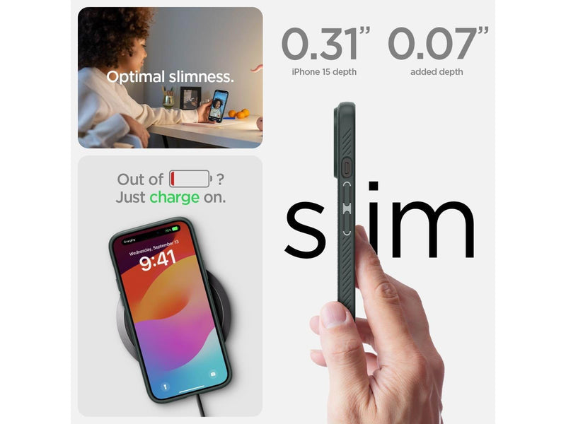 Spigen Liquid Air - abyss green - iPhone 15