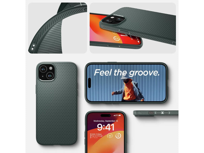 Spigen Liquid Air - abyss green - iPhone 15
