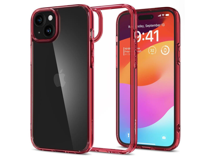 Spigen Ultra Hybrid - red crystal - iPhone 15