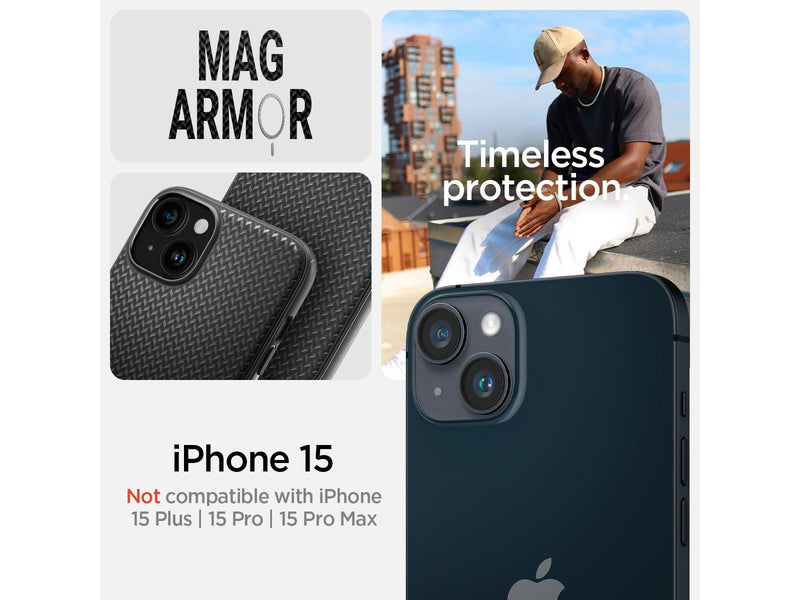 Spigen Mag Armor MagSafe - matte black - iPhone 15