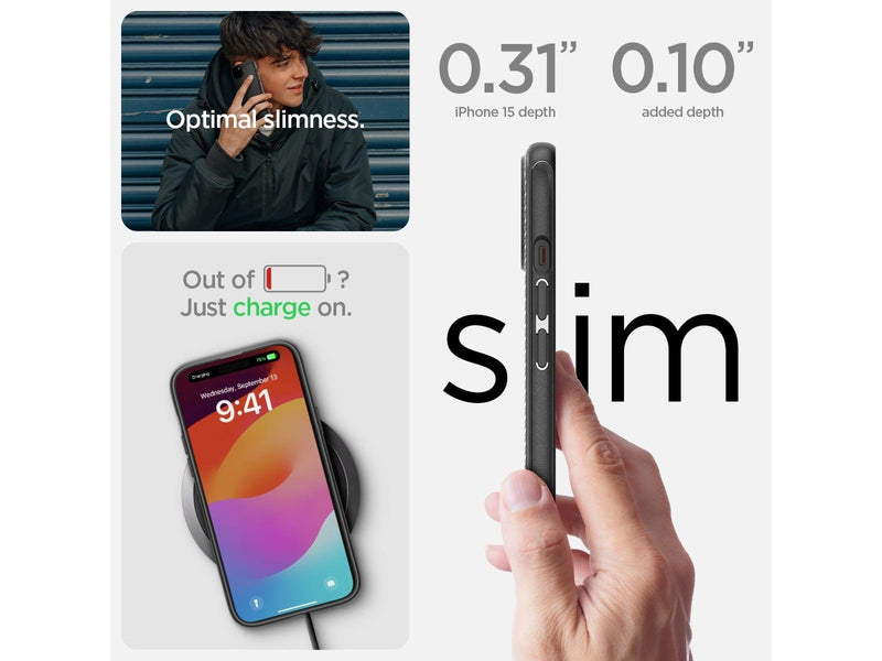 Spigen Mag Armor MagSafe - matte black - iPhone 15