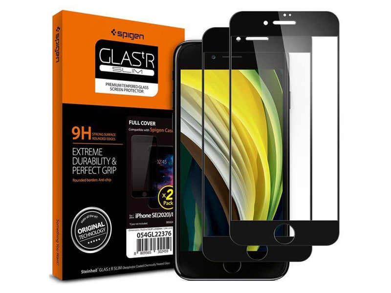 Spigen Glass FC 2 Pack - black - iPhone SE (2022/2020)/8/7